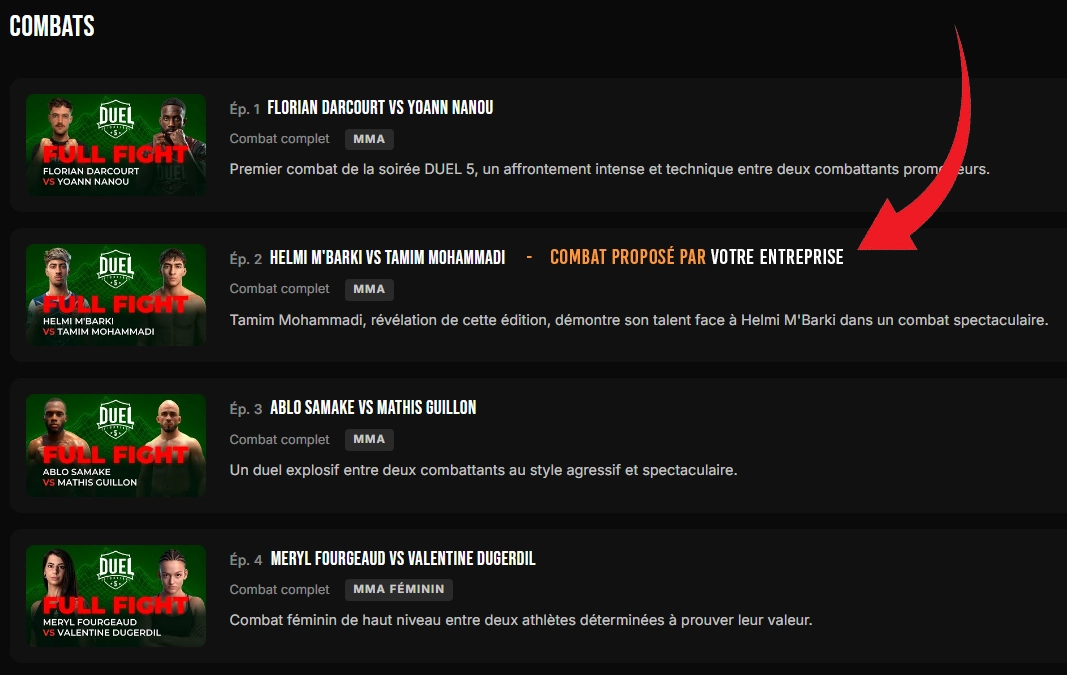 Interface Replay DUEL